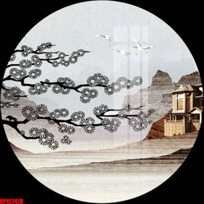 File tranh quảng cáo file tranh bộ decor in treo tường tráng gương OPIC7470 (download file gốc)