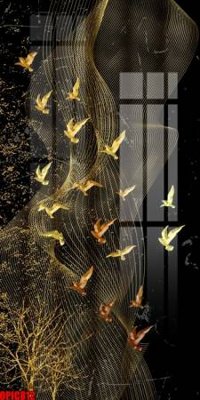 File gốc file tranh bộ decor in treo tường tráng gương OPIC812 (dành cho trang trí nội thất)