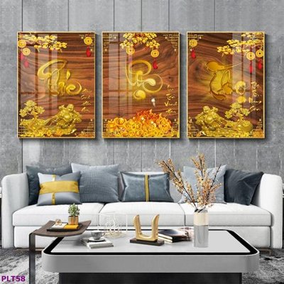 Ảnh gốc file in lụa File tranh thư pháp phúc lộc thọ PLT58 chi tiết