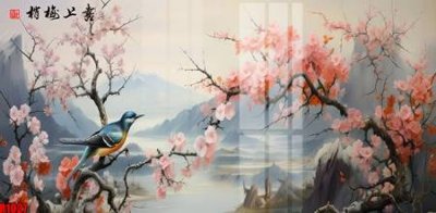 File gốc file tranh in treo tường file decor tổng hợp R1027 (in lụa) tranh mã đáo