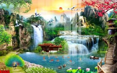 Ảnh gốc file tranh in treo tường file decor tổng hợp R10938 (độ nét cao) in tráng gương