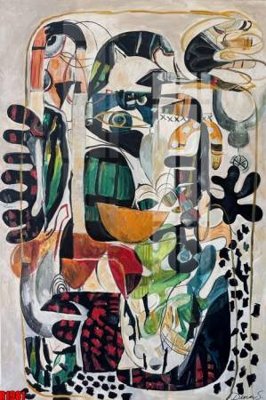 File gốc file tranh in treo tường file decor tổng hợp R1981 (in lụa) tranh mã đáo