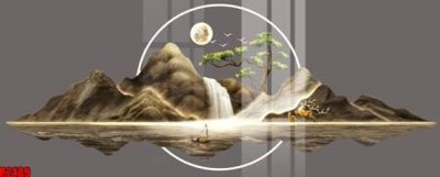 File in trần file tranh in treo tường file decor tổng hợp R2489 (bản gốc 3D) sống động