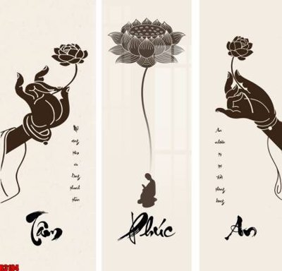 Tải file file tranh in treo tường file decor tổng hợp R3194 (PSD) cho in tranh kính