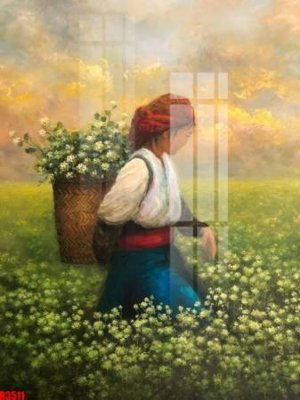 File tranh file tranh in treo tường file decor tổng hợp R3511 (gốc) in vải canvas