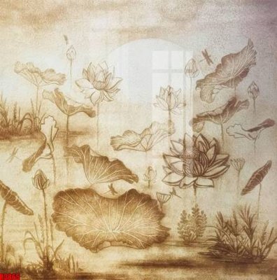 File gốc file tranh in treo tường file decor tổng hợp R3865 (in lụa) hoa văn cổ điển