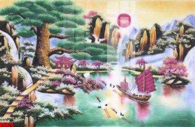 File gốc file tranh in treo tường file decor tổng hợp R4025 (in lụa) cao cấp