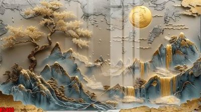 Tải file file tranh in treo tường file decor tổng hợp R5460 (PSD) cho in tranh 3D