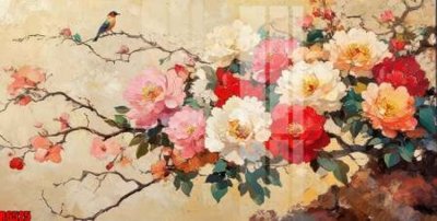 File gốc file tranh in treo tường file decor tổng hợp R6525 (in lụa) họa tiết 3D