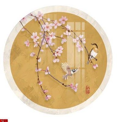 Download file gốc file tranh in treo tường file decor tổng hợp R7195 (in lụa) hoa lá