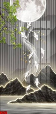 File gốc file tranh in treo tường file decor tổng hợp R7973 (cho in ấn) độc quyền