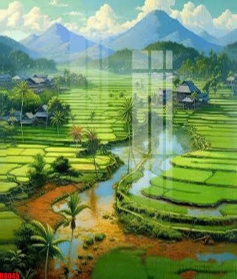 File in trần file tranh in treo tường file decor tổng hợp R8045 (bản gốc 3D) sống động