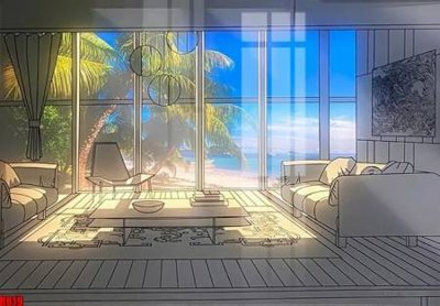 File in trần file tranh in treo tường file decor tổng hợp R819 (bản gốc) đại dương