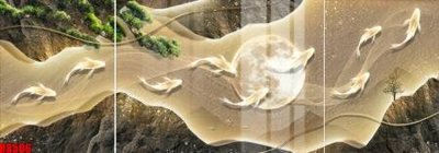 File in mica file tranh in treo tường file decor tổng hợp R8506 (bản gốc) làm vách ngăn