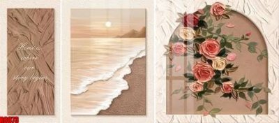 File in trần file tranh in treo tường file decor tổng hợp R8873 (bản gốc) hoa văn