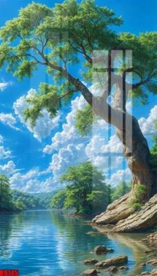 File in trần file tranh in treo tường file decor tổng hợp R9145 (bản gốc) đại dương