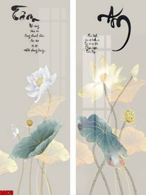 File tranh file tranh in treo tường file decor tổng hợp R9876 (gốc) in trên kính