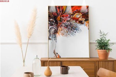 File ảnh File tranh hiện đại Sơn Dầu SD2018 (gốc) cho trang trí nhà hàng