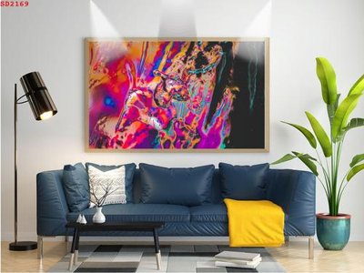 File in trần File tranh hiện đại Sơn Dầu SD2169 (bản gốc) mây trời