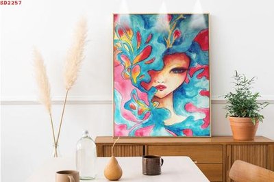 File in trần File tranh hiện đại Sơn Dầu SD2257 (bản gốc) mây trời