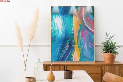 File tranh gốc in trần nhà File tranh hiện đại Sơn Dầu SD2406 3D