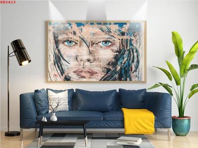 File PSD File tranh hiện đại Sơn Dầu SD2413 (gốc) cho designer