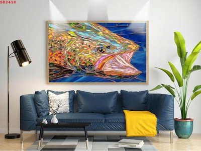 Download file File tranh hiện đại Sơn Dầu SD2418 (gốc) in mica cao cấp