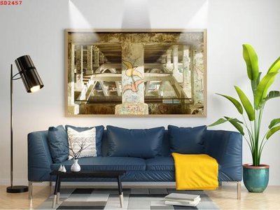 File gốc File tranh hiện đại Sơn Dầu SD2457 (in tráng gương) hiện đại