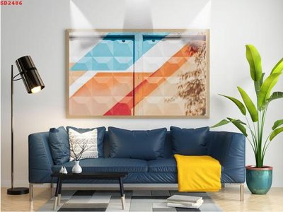 File gốc File tranh hiện đại Sơn Dầu SD2486 (in mica) cắt laser