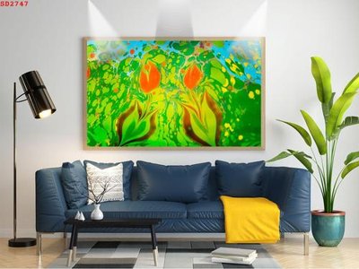 Download file gốc File tranh hiện đại Sơn Dầu SD2747 (in mica) 3D