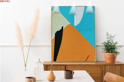 File gốc File tranh hiện đại Sơn Dầu SD2781 (in tráng gương) ốp tường