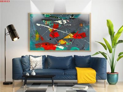 Tải file File tranh hiện đại Sơn Dầu SD3023 (gốc) chủ đề phong thủy