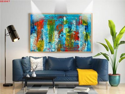 File tranh gốc PSD File tranh hiện đại Sơn Dầu SD3067 còn nguyên layer