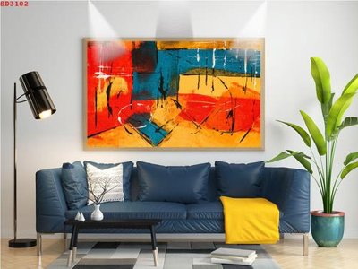 File gốc File tranh hiện đại Sơn Dầu SD3102 (in lụa) cao cấp