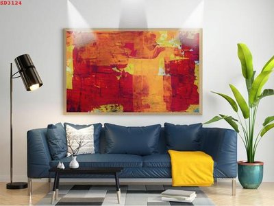 File gốc File tranh hiện đại Sơn Dầu SD3124 (in lụa) trang trí tường