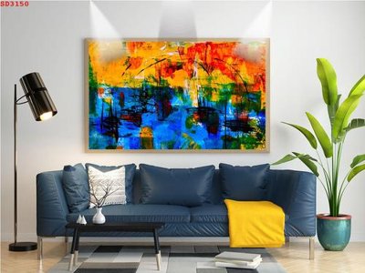 File in trần File tranh hiện đại Sơn Dầu SD3150 (bản gốc) mây trời