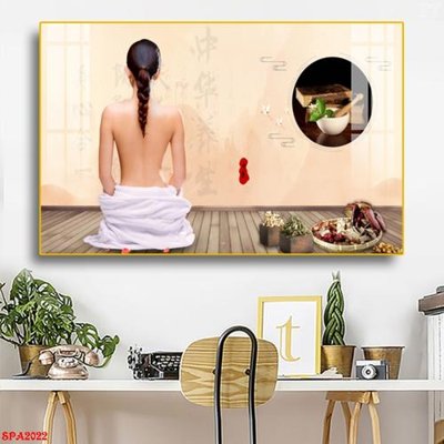 File gốc Tranh trang trí Spa SPA2022 (in 3D) nghệ thuật