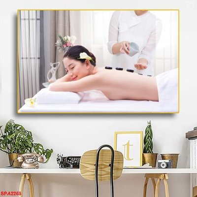 File tranh gốc in trần nhà Tranh trang trí Spa SPA2263 3D
