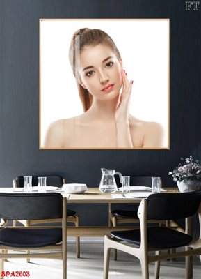 File in trần Tranh trang trí Spa SPA2603 (file gốc) hoa văn 3D