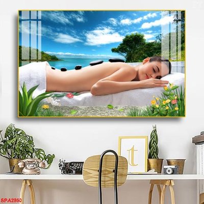 File PSD Tranh trang trí Spa SPA2950 (gốc) nhiều lớp (multi-layer)