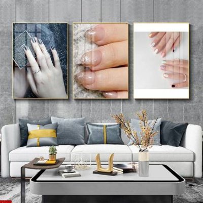 File tranh File tranh nail , tranh trang trí quán nail móng SPA3059 (bản gốc) in lụa dán tường
