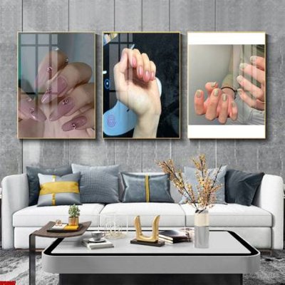 File gốc File tranh nail , tranh trang trí quán nail móng SPA3067 (in mica) cắt laser