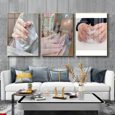 Ảnh gốc File tranh nail , tranh trang trí quán nail móng SPA3085 (độ nét cao) in tráng gương