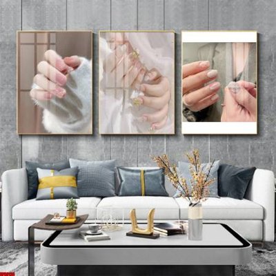 File gốc File tranh nail , tranh trang trí quán nail móng SPA3124 (in 3D) cho trang trí