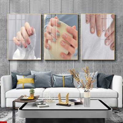 Download file gốc File tranh nail , tranh trang trí quán nail móng SPA3226 (in lụa) tranh 3D
