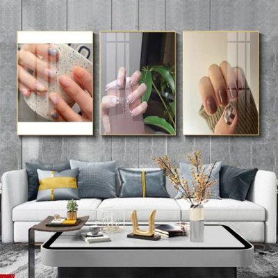 File gốc File tranh nail , tranh trang trí quán nail móng SPA3377 (in tráng gương) nghệ thuật