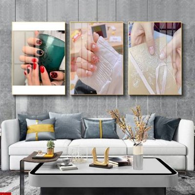 File gốc File tranh nail , tranh trang trí quán nail móng SPA3399 (in tráng gương) nghệ thuật