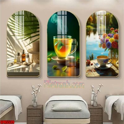 File ảnh File tranh vòm spa kiểu mới SPA5539 (gốc) cho trang trí nội thất