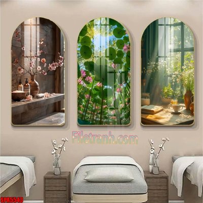 File gốc in ấn File tranh vòm spa kiểu mới SPA5543 chất lượng vượt trội