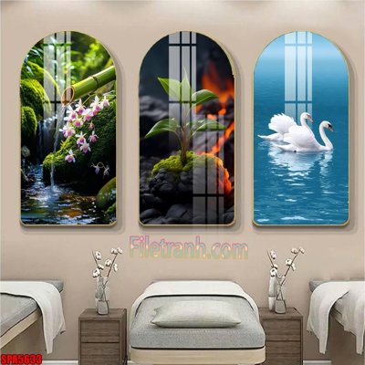 File PSD in ấn File tranh vòm spa kiểu mới SPA5633 (chất lượng cao)